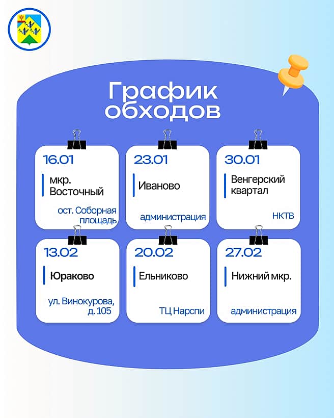 Опубликован график обследования общественных пространств и дворовых территорий Новочебоксарска на 2026 год.