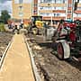 В Канаше продолжается благоустройство тротуаров.